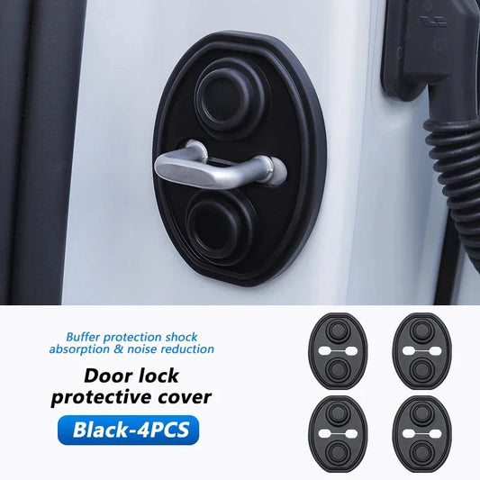 SEAMETAL 4PCS Door Shockproof Cushions – Self-Adhesive Lock Protectors