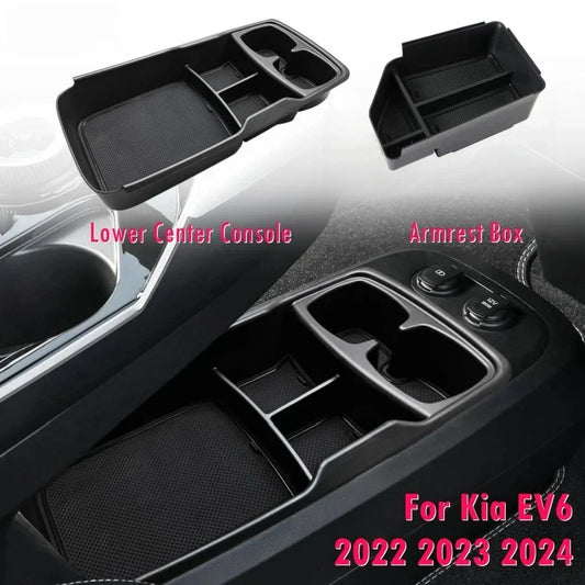 Lower Center Console Organizer Tray – Kia EV6 (2023–2024) Armrest Storage Box