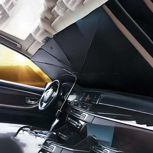 Car Sunshade Snow Umbrella – Retractable Front Windshield Heat Insulation Cover