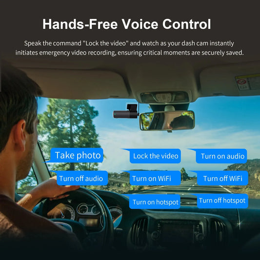 2K Dash Camera – KAWA D5 DVR Car Video Recorder with Voice Control, Night Vision & WiFi APP